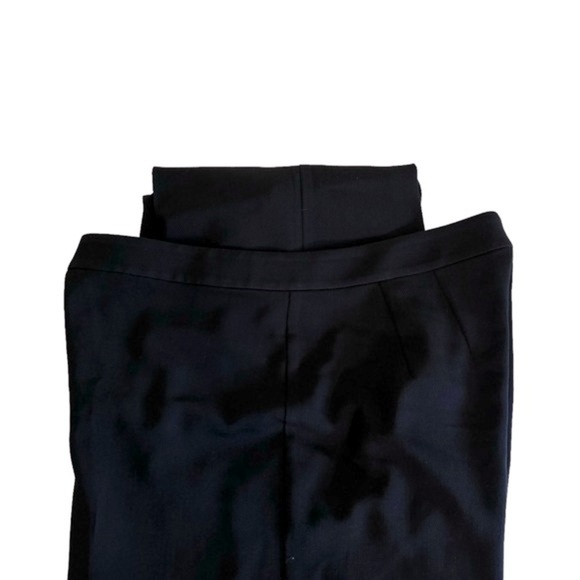 St. John Caviar Black Wide Leg Trouser Career Pants Size 12 - Picture 7 of 12